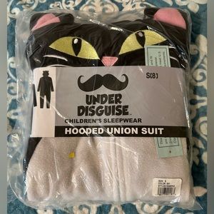 Black Hooded union onesie/ sleepwear